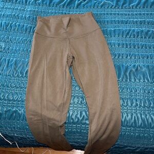 Olive Green High-Waisted Leggings